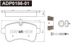 ADP0186-01 DANAHER Комплект тормозных колодок, дисковый тормоз