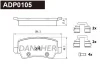 ADP0105 DANAHER Комплект тормозных колодок, дисковый тормоз