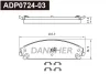 ADP0724-03 DANAHER Комплект тормозных колодок, дисковый тормоз