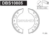 DBS10805 DANAHER Комплект тормозных колодок, стояночная тормозная система