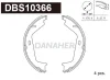 DBS10366 DANAHER Комплект тормозных колодок, стояночная тормозная система