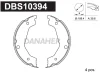 DBS10394 DANAHER Комплект тормозных колодок, стояночная тормозная система