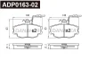 ADP0163-02 DANAHER Комплект тормозных колодок, дисковый тормоз