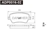 ADP0016-02 DANAHER Комплект тормозных колодок, дисковый тормоз