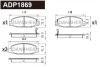 ADP1869 DANAHER Комплект тормозных колодок, дисковый тормоз