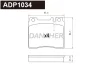 ADP1034 DANAHER Комплект тормозных колодок, дисковый тормоз