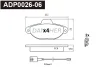 ADP0026-06 DANAHER Комплект тормозных колодок, дисковый тормоз