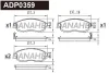 ADP0359 DANAHER Комплект тормозных колодок, дисковый тормоз