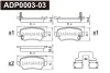 ADP0003-03 DANAHER Комплект тормозных колодок, дисковый тормоз