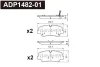 ADP1482-01 DANAHER Комплект тормозных колодок, дисковый тормоз