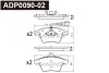 ADP0090-02 DANAHER Комплект тормозных колодок, дисковый тормоз