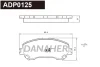 ADP0125 DANAHER Комплект тормозных колодок, дисковый тормоз