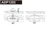 ADP1202 DANAHER Комплект тормозных колодок, дисковый тормоз