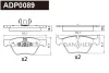 ADP0089 DANAHER Комплект тормозных колодок, дисковый тормоз