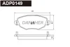 ADP0149 DANAHER Комплект тормозных колодок, дисковый тормоз