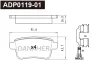 ADP0119-01 DANAHER Комплект тормозных колодок, дисковый тормоз