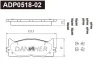 ADP0518-02 DANAHER Комплект тормозных колодок, дисковый тормоз