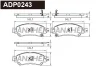 ADP0243 DANAHER Комплект тормозных колодок, дисковый тормоз