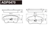 ADP0470 DANAHER Комплект тормозных колодок, дисковый тормоз