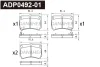 ADP0492-01 DANAHER Комплект тормозных колодок, дисковый тормоз