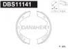 DBS11141 DANAHER Комплект тормозных колодок, стояночная тормозная система
