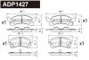 ADP1427 DANAHER Комплект тормозных колодок, дисковый тормоз