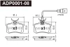 ADP0001-08 DANAHER Комплект тормозных колодок, дисковый тормоз