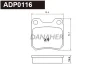 ADP0116 DANAHER Комплект тормозных колодок, дисковый тормоз