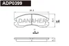 ADP0399 DANAHER Комплект тормозных колодок, дисковый тормоз