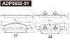 ADP0632-01 DANAHER Комплект тормозных колодок, дисковый тормоз