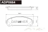 ADP0664 DANAHER Комплект тормозных колодок, дисковый тормоз
