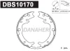 DBS10170 DANAHER Комплект тормозных колодок, стояночная тормозная система