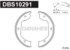 DBS10291 DANAHER Комплект тормозных колодок, стояночная тормозная система