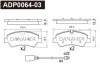 ADP0064-03 DANAHER Комплект тормозных колодок, дисковый тормоз