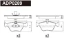 ADP0289 DANAHER Комплект тормозных колодок, дисковый тормоз