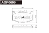ADP0609 DANAHER Комплект тормозных колодок, дисковый тормоз