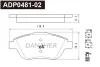 ADP0481-02 DANAHER Комплект тормозных колодок, дисковый тормоз