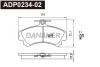 ADP0234-02 DANAHER Комплект тормозных колодок, дисковый тормоз