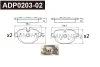 ADP0203-02 DANAHER Комплект тормозных колодок, дисковый тормоз