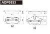 ADP0533 DANAHER Комплект тормозных колодок, дисковый тормоз