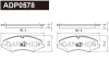 ADP0578 DANAHER Комплект тормозных колодок, дисковый тормоз