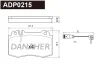 ADP0215 DANAHER Комплект тормозных колодок, дисковый тормоз