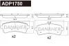 ADP1750 DANAHER Комплект тормозных колодок, дисковый тормоз