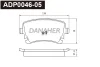 ADP0046-05 DANAHER Комплект тормозных колодок, дисковый тормоз