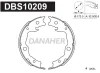 DBS10209 DANAHER Комплект тормозных колодок, стояночная тормозная система