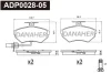 ADP0028-05 DANAHER Комплект тормозных колодок, дисковый тормоз