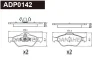 ADP0142 DANAHER Комплект тормозных колодок, дисковый тормоз