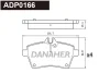 ADP0166 DANAHER Комплект тормозных колодок, дисковый тормоз