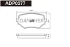 ADP0377 DANAHER Комплект тормозных колодок, дисковый тормоз