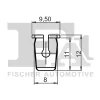 11-60004.25 FA1/FISCHER Зажим, молдинг / защитная накладка